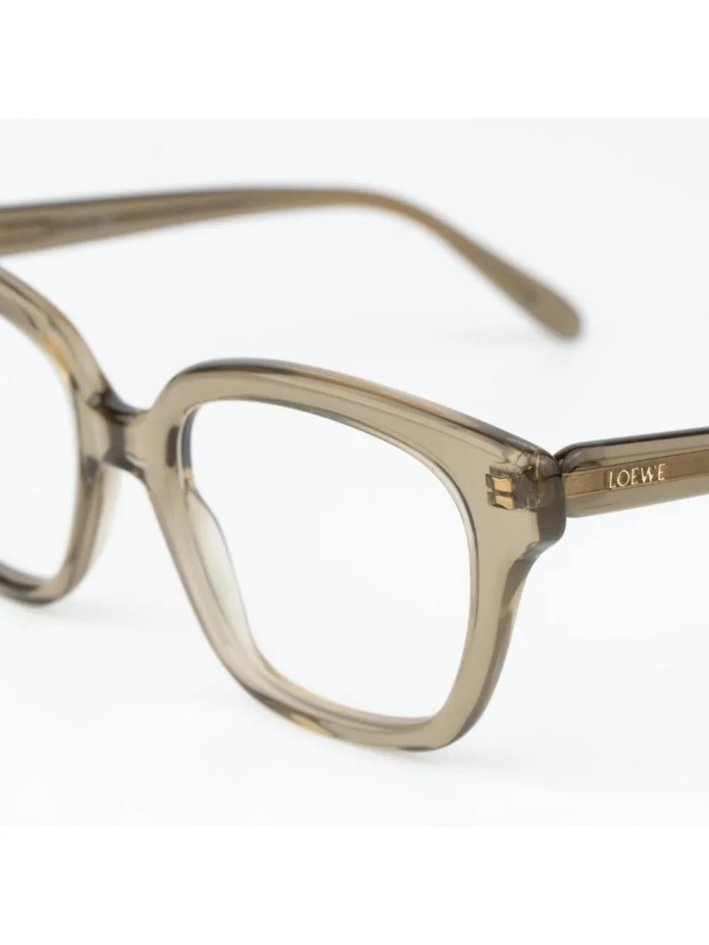 Loewe Women Eyeglasses Green Demo Square LW50083I SLIM 096 NEW AUTHENTIC